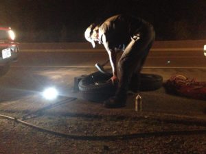 Changing flat tire at 1am in Dayton, Ohio. 6/12/2016